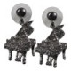 Earring Grand Piano Crystal Silver